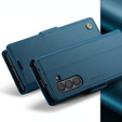 CASEME flip tok Samsung Galaxy Z Fold6 5G, Litchi Wallet, kék