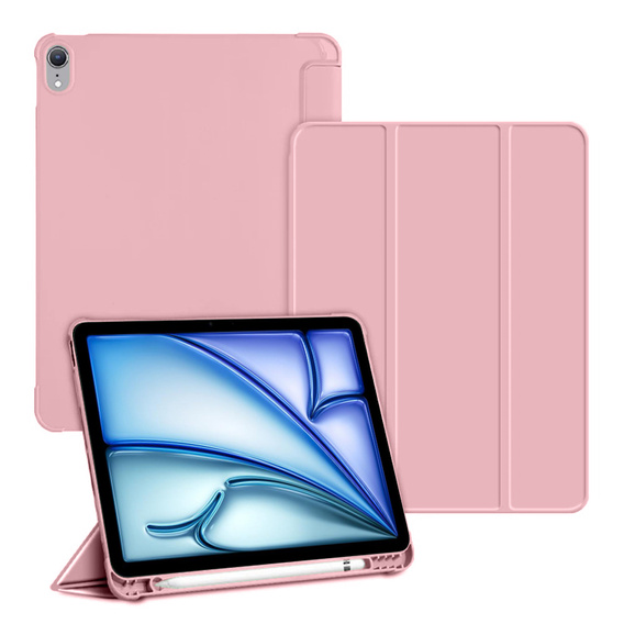 Tok Apple iPad Air 11" 6 gen. 2024 (A2902, Smartcase tolltartóval, rózsaszín