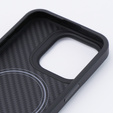 Tok iPhone 15 Pro, Aramid Fiber Cover, fekete