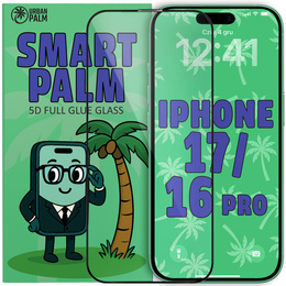 5D Smart Palm teljes ragasztós edzett üveg iPhone 17 / 16 Pro készülékekhez