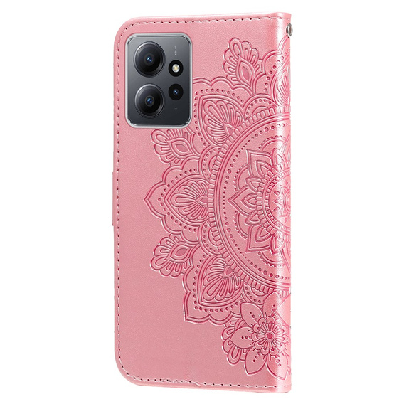 Pattintható tok a Xiaomi Redmi Note 12 4G, Mandala Flower, rózsaszín