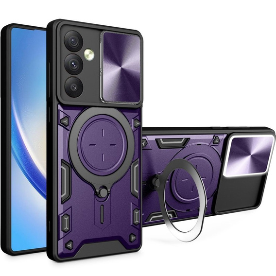 Páncélozott tok Samsung Galaxy A54 5G, CamShield Slide, lila