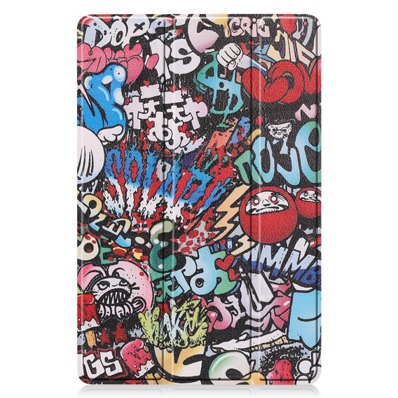 Tok Samsung Galaxy Tab S10 Lite / S10 FE / S9 FE, pánttal, graffiti