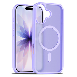 Matt tok iPhone 17 készülékhez, MagSafe, áttetsző lila