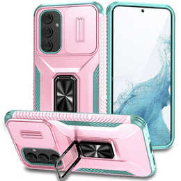 Páncélozott tok Samsung Galaxy A54 5G, páncélozott Slide Ring, rózsaszín