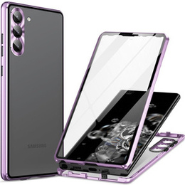 Tok Samsung Galaxy S23, Magnetic Dual Glass, lila