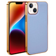 Telefontok a iPhone 14 Plus, Cowhide Leather, kék