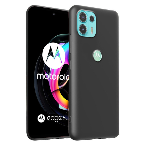 Telefontok a Motorola Edge 20 Lite, Silicone Lite, fekete