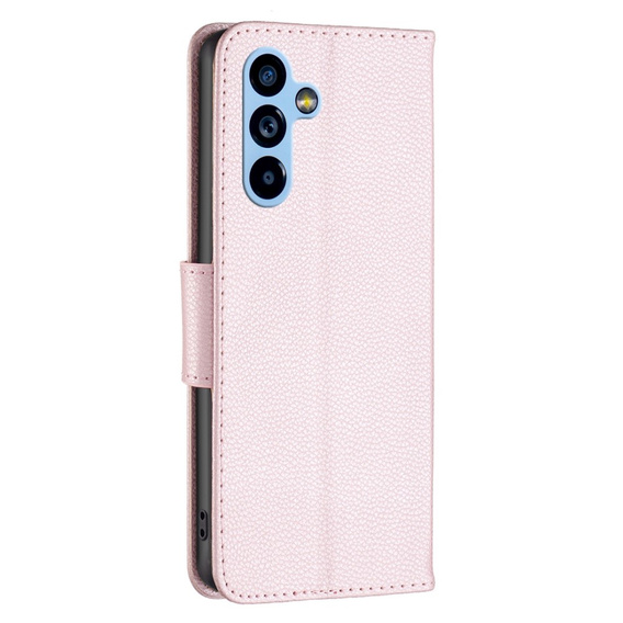 Pattintható tok a Samsung Galaxy A54 5G, Wallet Litchi Magnet, rózsaszín rose gold