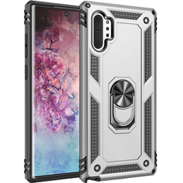 Páncélozott telefontok a Samsung Galaxy Note 10+ Plus, Nox Case Ring, ezüst