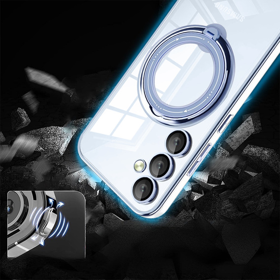 Mágneses tok Samsung Galaxy S25 készülékhez, MagSafe, kék