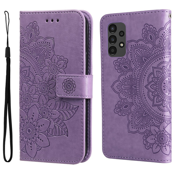 Pattintható tok a Samsung Galaxy A13 4G, Mandala Flower, lila