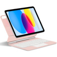 Billentyűzet tok iPad 10.9" 2022 (10 gen.) / iPad 11" 2025 A16 (11 gen.), Magnetic Keyboard Touchpad, rózsaszín