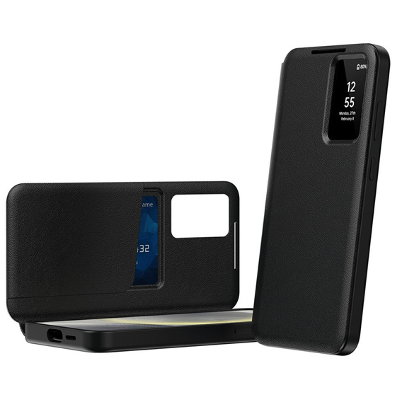Flip tok Samsung Galaxy S25 Edge, Smart View Wallet, fekete