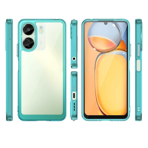 Telefontok a Xiaomi Redmi 13C / Poco C65, Fusion Hybrid, átlátszó / kék