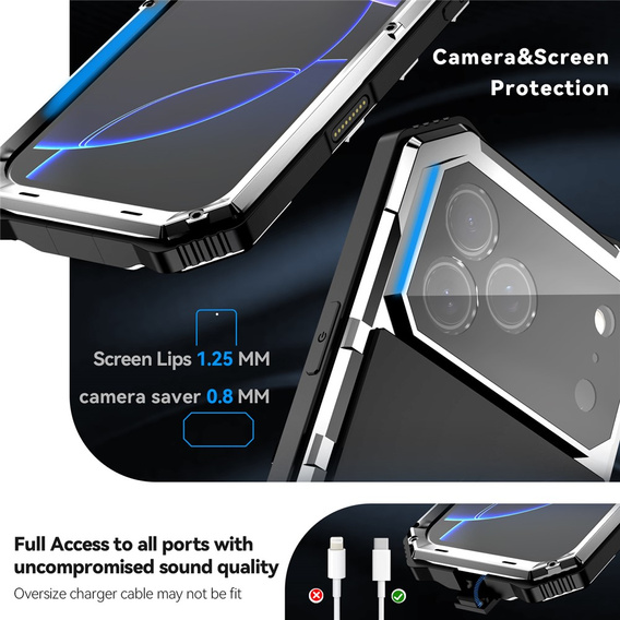 R-JUST páncélozott tok állvánnyal iPhone 17 Pro-hoz