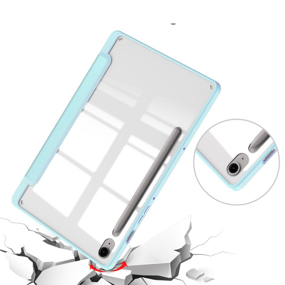 Tok Samsung Galaxy Tab S10 FE+ Plus, Smartcase Hybrid, tolltartó résszel, kék