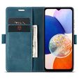 Telefontok a Samsung Galaxy A14 4G/5G, ERBORD Vintage, pénztárca patenttal, kék