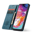 CASEME tok Samsung Galaxy A70, Leather Wallet Case, kék