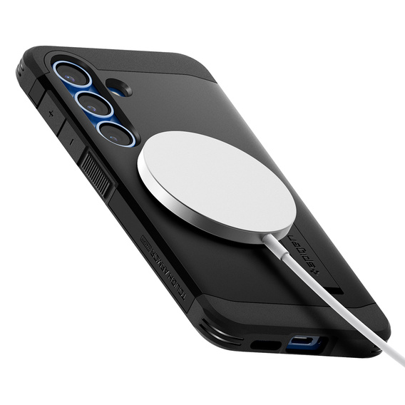 Spigen Tough Armor Mag Black tok Samsung Galaxy S25-hez