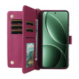 Tok patenttal a Xiaomi Poco F7 Ultra-hez, Crossbody Leather Wallet, bordó