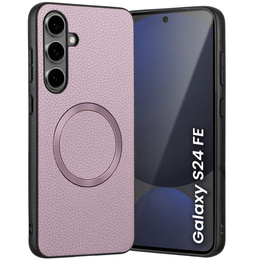 Telefontok a Samsung Galaxy S24 FE, Leather Hybrid MagSafe, lila