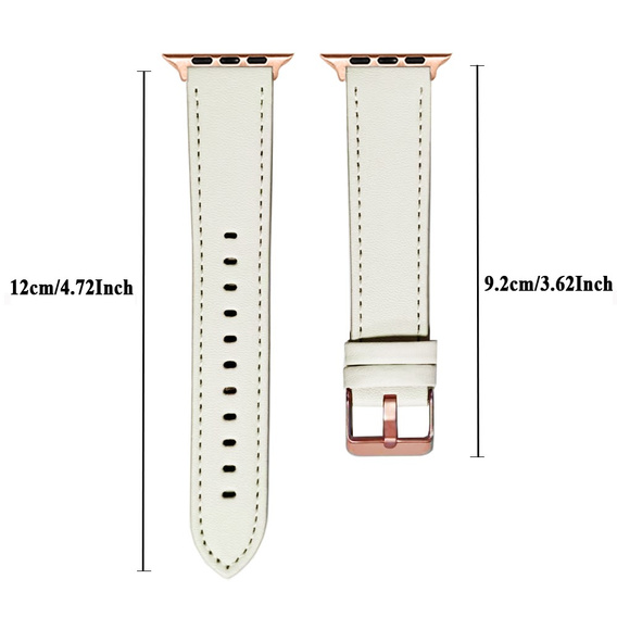 Bőrszíj Apple Watch 1/2/3/4/4/5/6/7/8/SE/Ultra 42/44/45/49mm, rózsaszín