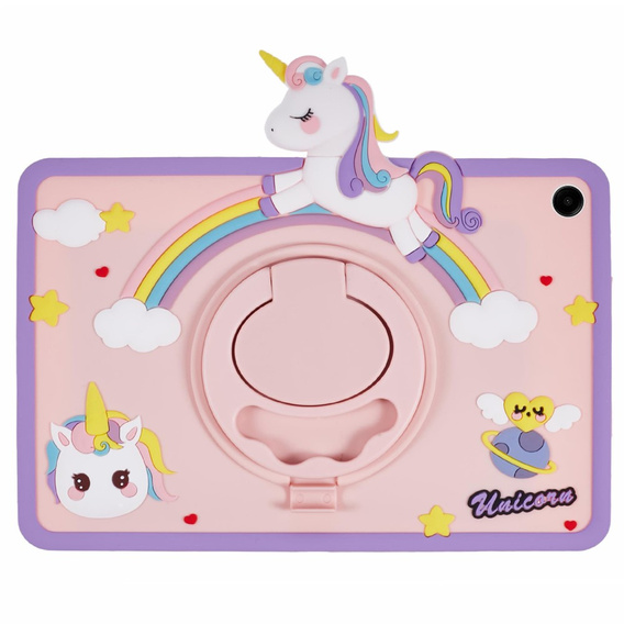 Gyermek tok Samsung Galaxy Tab A9+, Cute Patterns, állvánnyal, rózsaszín