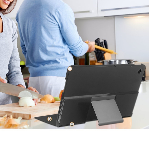 Tok Lenovo Tab Plus, Smartcase, fekete