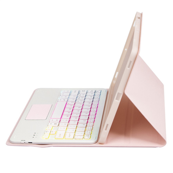 Tok + billentyűzet Samsung Galaxy Tab S9 FE X510 / X516, with touchpad, rózsaszín