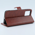 Pattintható tok a Motorola Moto G54 5G, Crazy Horse Wallet, barna