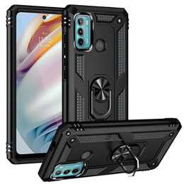 Páncélozott telefontok a Motorola Moto G60, Nox Case Ring, fekete