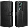 Pattintható tok a Oppo A5 5G / A5m, Crazy Horse Wallet, fekete