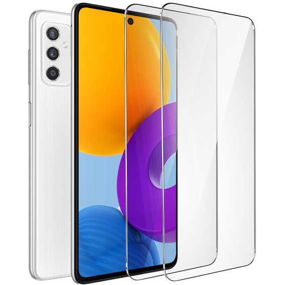 2x edzett üveg a Samsung Galaxy M52, ERBORD 9H Hard Glass a képernyőn