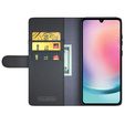 Pattintható tok Samsung Galaxy A25 5G, Split Leather, fekete