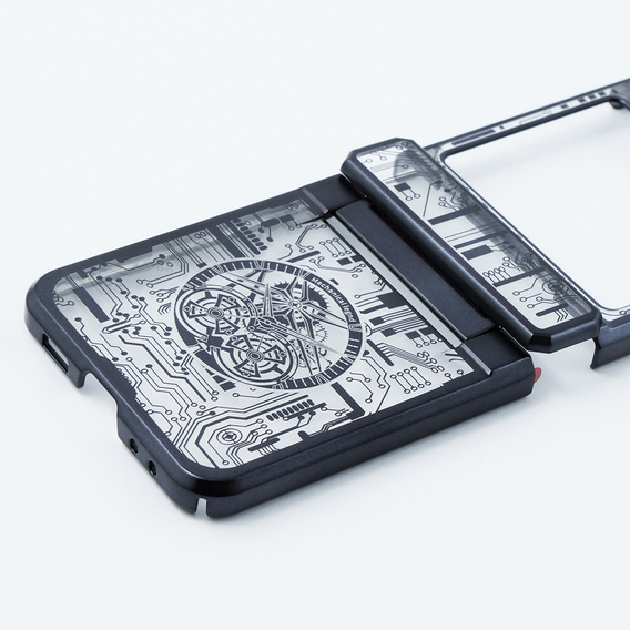 Tok Samsung Galaxy Z Flip 5 5G, Mechanical Legend, fekete