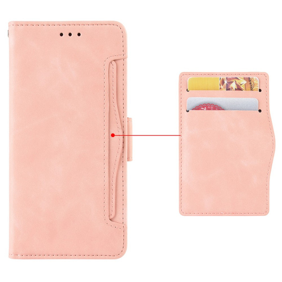 Pattintható tok a Xiaomi 14 Ultra, Card Slot, rózsaszín