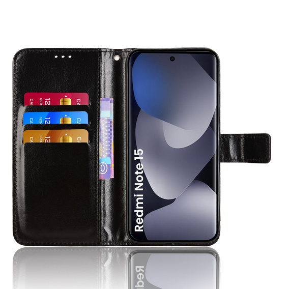 Crazy Horse Wallet flip tok Xiaomi Redmi Note 15 5G / Poco M8 5G készülékhez