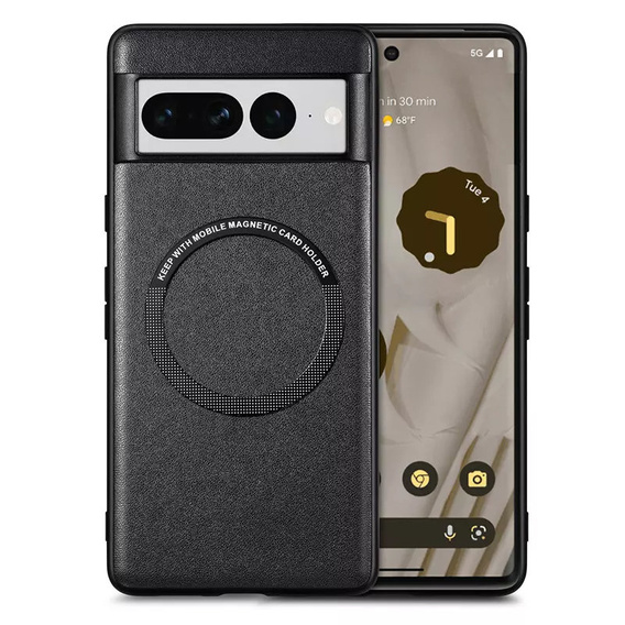 Telefontok a Google Pixel 7 Pro 5G, Leather Hybrid MagSafe, fekete