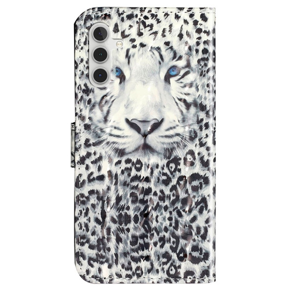 Pattintható tok a Samsung Galaxy A35 5G, Wallet, Leopard