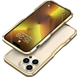 Teletok LUPHIE iPhone 13 Pro-hoz, Armor Bumper, arany