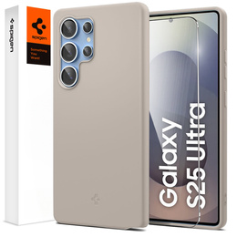 Spigen tok Samsung Galaxy S25 Ultra, Silicone Fit Mag, szürke + edzett üveg