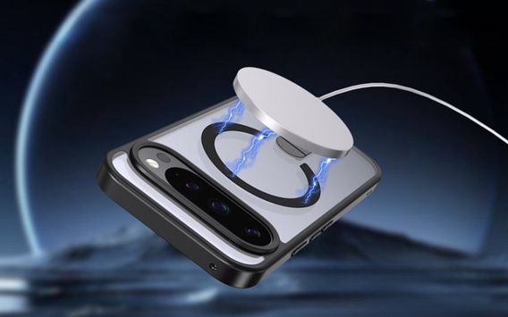 Fusion hibrid tok Google Pixel 10 Pro XL készülékhez, MagSafe, állvánnyal, fekete