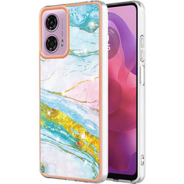 Védő tok Motorola Moto G24 / G24 Power / G04, Marble Slim Case, kék