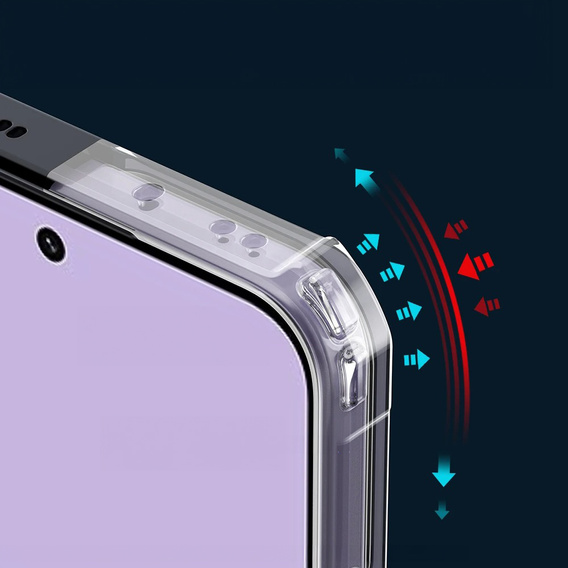 Tok Oppo Reno 14, megerősített, átlátszó, fekete oldallapokkal