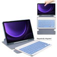 Billentyűzet tok Samsung Galaxy Tab S9 FE+ Plus, Rotary 360° Leather, lila