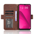 Pattintható tok a T Phone 2 5G, Card Slot, barna