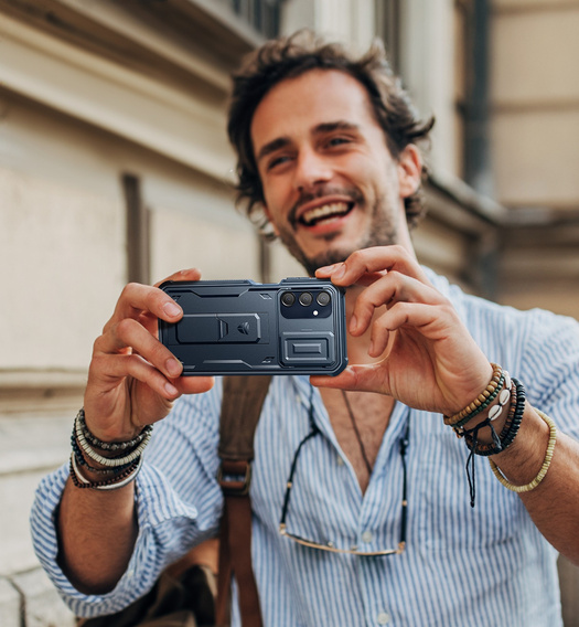 Páncélozott tok a Samsung Galaxy A16, Dexnor Full Body (Two Frames), sötétkék