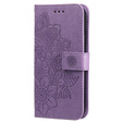 Pattintható tok a Samsung Galaxy A14 4G/5G, Mandala Flower, lila