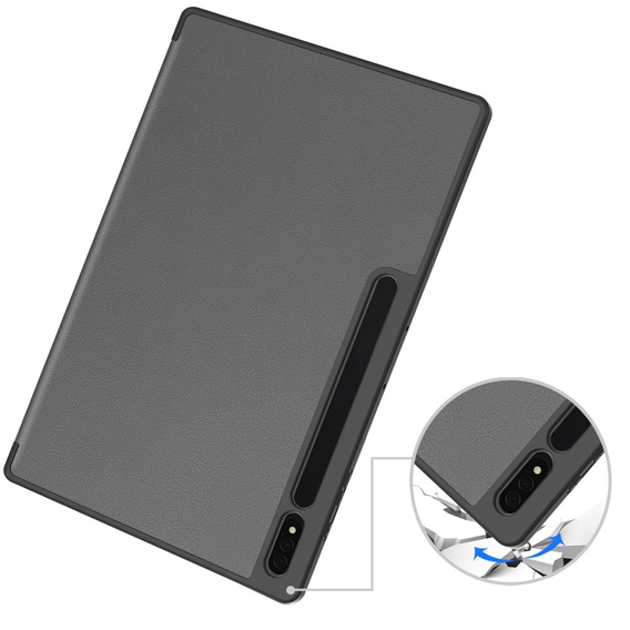 Tok Samsung Galaxy Tab S10 Ultra, Smartcase tolltartóval, szürke